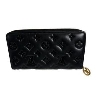 LOUIS VUITTON Black Monogram Lambskin Leather Wallet
